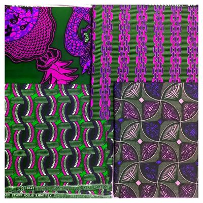 Tissu en cire africaine 100% coton pour le motif de robe BATIK Ankara Design Impression à la cire