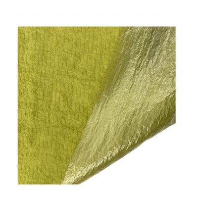 Tissu revêtu d'un revêtement hydrofuge métallique brillant revêtu d'un revêtement en nylon pour veste