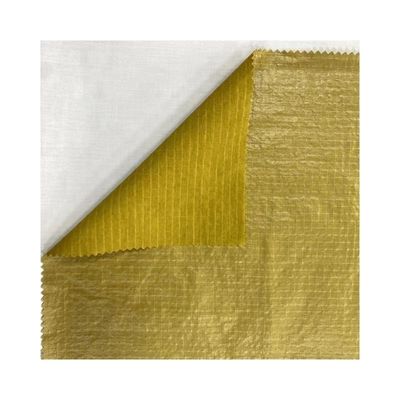 Tissu revêtu de métal brillant Gridstop Nylon pour les accessoires de mode-sacs Sacs à main Toutes
