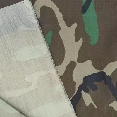 50/50 Nylon coton de camouflage d'impression Tissu Ripstop avec fonction WR OEM Accepté 220gm