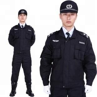 Tissus de uniformes scolaires en teinture simple 100% polyester pour sac de vêtements de garde de sécurité