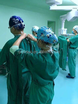 Densité 130*70 Watts/Réaction de teinture TWill personnalisé TC 63*35 Hôpital médical Infirmière vêtements de travail Tissu