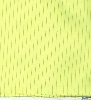 Polyester/coton Tissu de sécurité ESD antistatique pour les salles blanches, exempt de lingots, pour les vêtements de laboratoire