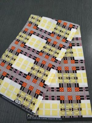 35 ans professionnel 100% polyester Kente Design Tissu d'impression à la cire 6yds pièce