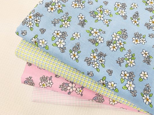 Polyester coton 4 voies étirement tissu spandex tricoté pour pantalon dans un motif teint simple