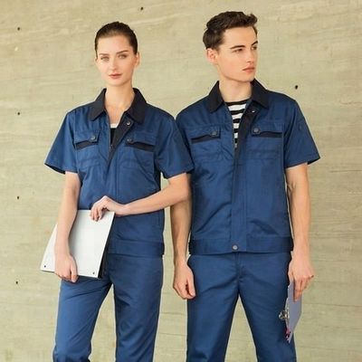 Sac T/C 65/35 20*16 128*60 de tissu de tissu bleu de la marine Partie de stock pour vêtements de travail durables