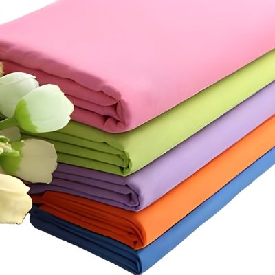 Logo Tissu de poplin 90 gm 110 gm 120 gm Polyester coton microfibre pour la robe Malaisie