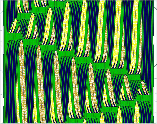 Tissu en cire africaine 100% coton pour robe tissé sur mesure Ankara Design Impression en cire