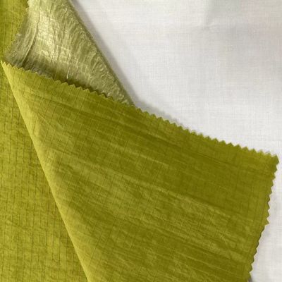 Tissu revêtu de métal brillant Gridstop Nylon pour les accessoires de mode-sacs Sacs à main Toutes