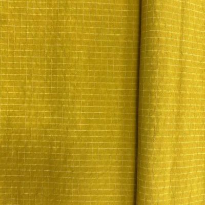 Tissu revêtu de métal brillant Gridstop Nylon pour les accessoires de mode-sacs Sacs à main Toutes