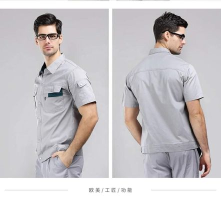 Tissu tissé de vêtements de travail mélangés en polycoton à motif de teinture solide pour vêtements de travail uniformes