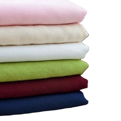 Tissus de lin à motifs SOLIDS 65% Tissu en polyester pour vêtements de travail personnalisés