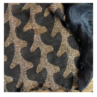 Fabrique de brocart en jacquard métallique 100% polyester en couleur prête à l'emploi pour vos besoins